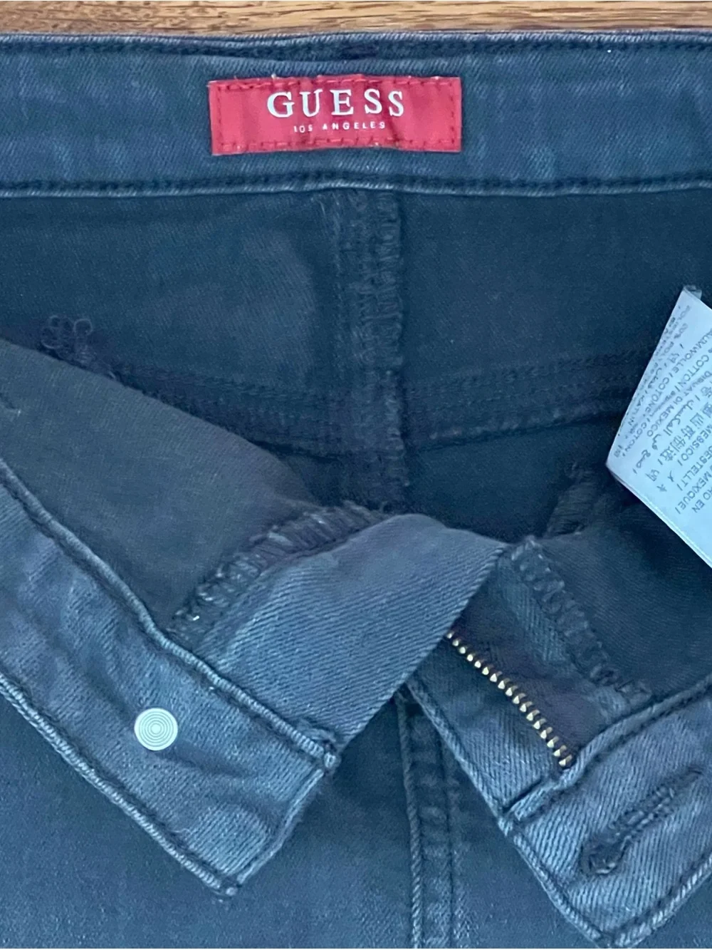 Guess Black Mini Skirt with Zipper Details